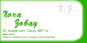 nora zobay business card